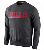 Men's Buffalo Bills Nike Championship Drive Gold Collection Hybrid Fleece Performance Sweatshirt Charcoal FengYun,baseball caps,new era cap wholesale,wholesale hats